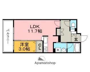 クラシオン小頭公園前【2階】の間取り