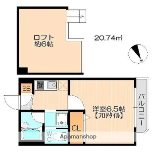 Aレガート久留米大前A棟【1階】の間取り