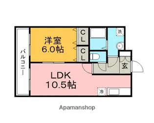 シーベル【4階】の間取り