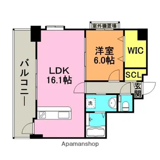 ケルンリーガル【9階】の間取り
