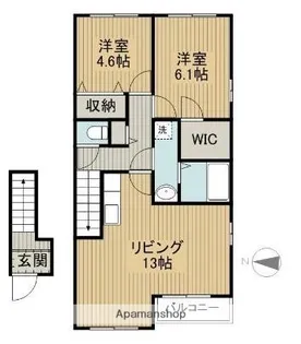 メルヴェーユ城島【2階】の間取り