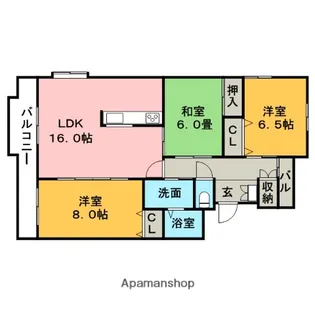 カーサあんとく弐番館【207号室】の間取り
