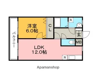 コーポラス青柳【1階】の間取り