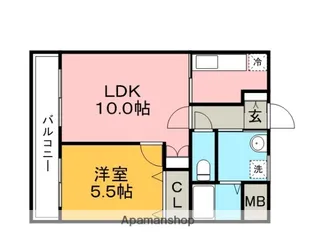 サンピーノ【3階】の間取り