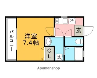 クレフラスト久留米大A棟【2階】の間取り