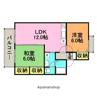 コーポ築揚【1階】の間取り