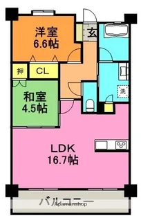 ポーラスター野中町【402号室】の間取り