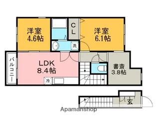 スウィートベル【2階】の間取り