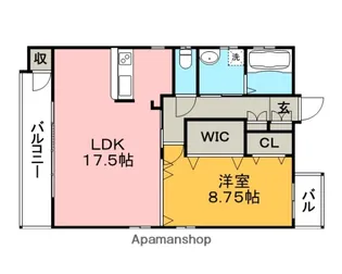 ハナハイツ【3-C号室】の間取り