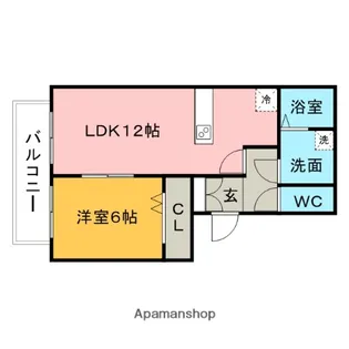 ハウスフリーデⅢ【1階】の間取り