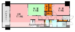 アソシア鳥栖ヴィンテージスクエア【802号室】の間取り