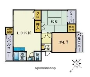 馬場ビル【406号室】の間取り