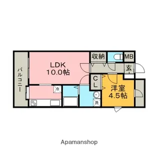 エクセレント東町【7階】の間取り