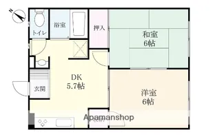 リベルテ白石A棟【1階】の間取り