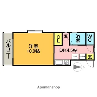 エトランゼ5宮本【4階】の間取り
