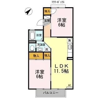 レジデンス21TH C棟【1階】の間取り