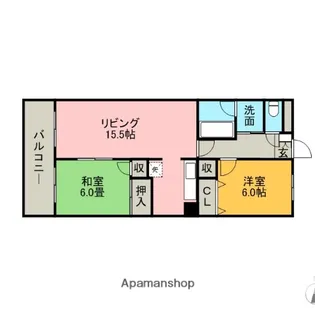 ロックベアーヒルズ【2階】の間取り