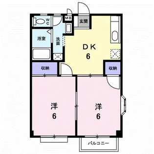 セピアハイツアラキC【2階】の間取り