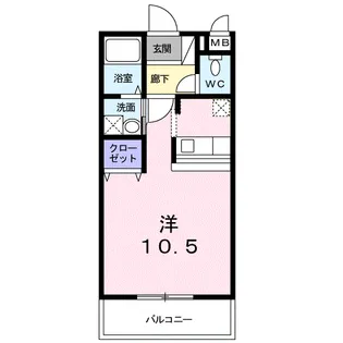 インター久留米SUR【1階】の間取り