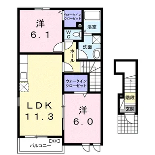 ソーレ2号館【2階】の間取り