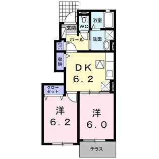 アルカンシェルⅠ【1階】の間取り