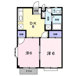 リベルテ吉田【1階】の間取り