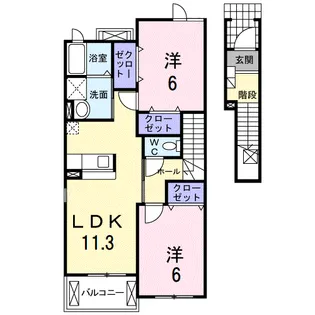 ネオ・シャルム本山【2階】の間取り