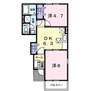 ラミアカーメラ ドゥエ【1階】の間取り