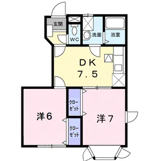 メープルタウンB【1階】の間取り