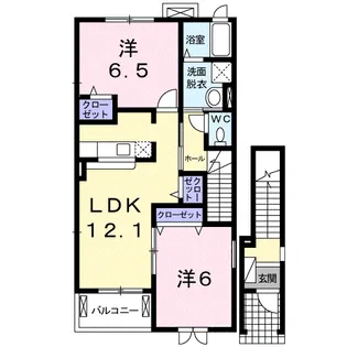 エレガンテヴィラ Ⅰ【2階】の間取り