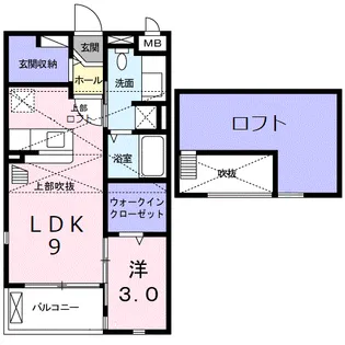 インター・ノースB【2階】の間取り