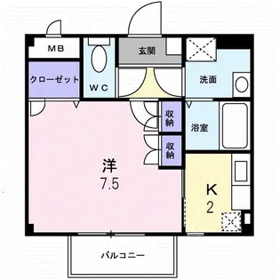 ブロードウィングス【1階】の間取り