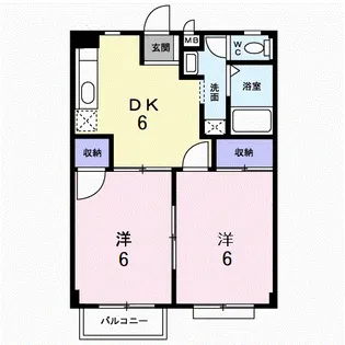 リベルテ轟【2階】の間取り