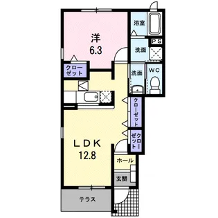 ピュアネス今泉Ⅰ【1階】の間取り