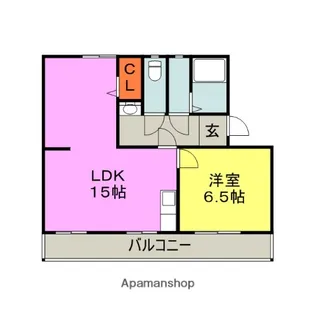 コンチェルト東合川Ⅰ【508号室】の間取り