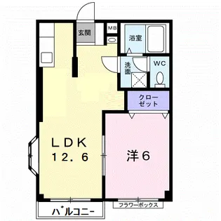 エグゼカワハラ【2階】の間取り