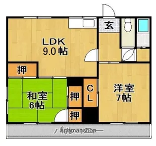 ヴィラージュシンワ【201号室】の間取り
