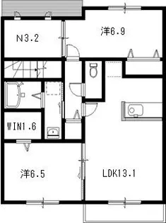 ルーチェ善導寺【2階】の間取り