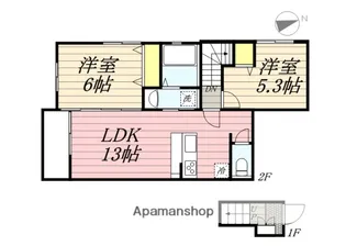 エクセラン朝妻【2階】の間取り