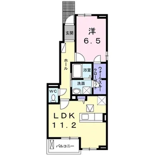 フランフランサクラA棟【1階】の間取り
