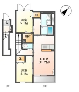 ソラーレ梅満【2階】の間取り