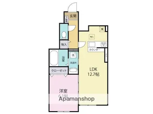 エルグランドパティオ壱番館【1階】の間取り