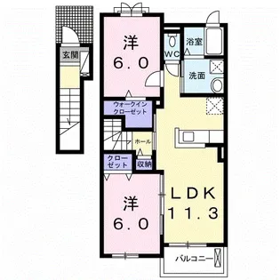 piaget城島II【2階】の間取り