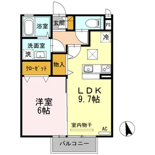 アヴリル【1階】の間取り
