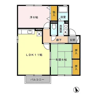 セジュールシャンスⅡ B棟【2階】の間取り