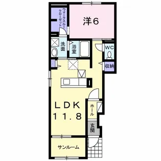 プリムラ壱番館【1階】の間取り