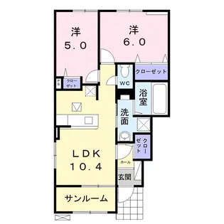 ラ・フェリーチェⅡ【1階】の間取り