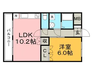 ディアコートM【203号室】の間取り