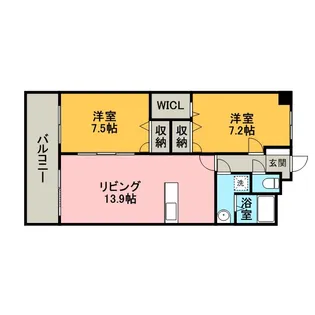 リ・エミネンス【2階】の間取り