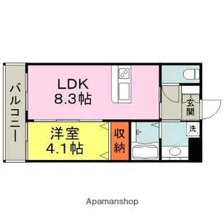 ハーヴェスト久留米【202号室】の間取り